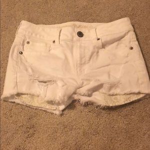 White Denim Shorts
